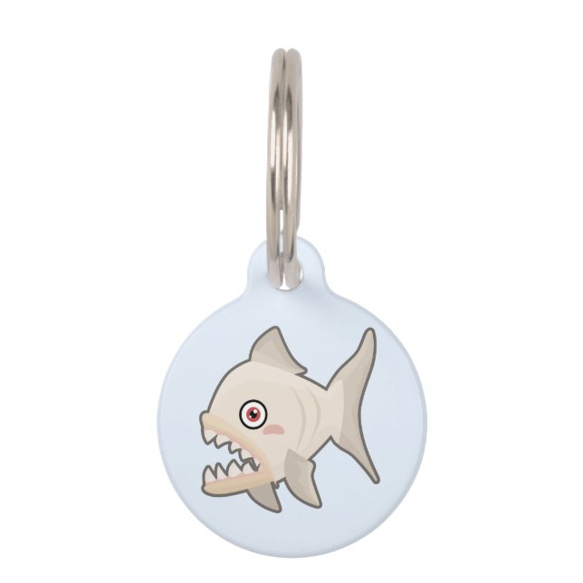 Médaillon Pour Animaux Piranha de Kawaii (Devant)