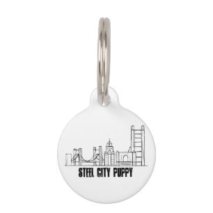 Médaillon Pour Animaux Pittsburgh Skyline