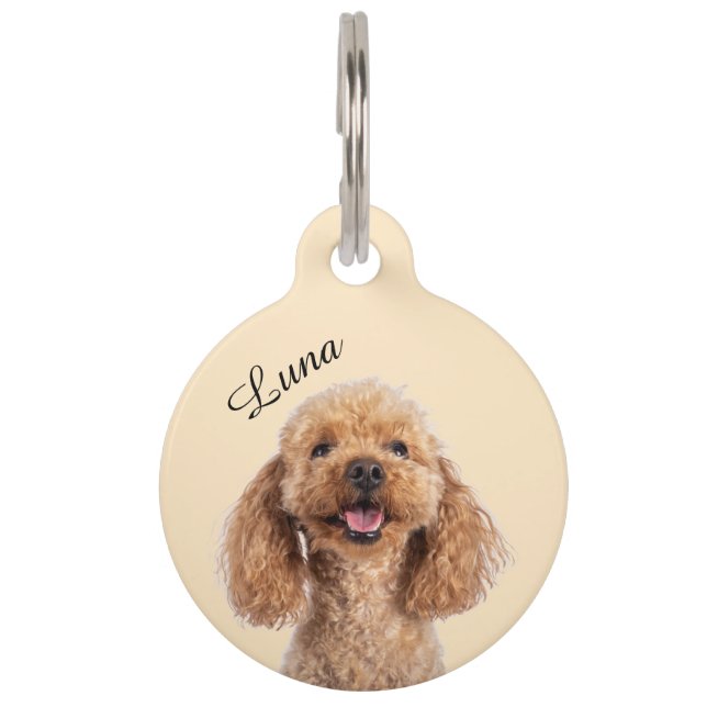 Médaillon Pour Animaux Placa para Mascotas Personalizada | Chapita Editab (Devant)
