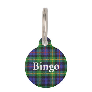 Médaillon Pour Animaux Plaid de tartan heureux de Farquharson de clan