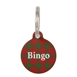 Médaillon Pour Animaux Plaid de tartan heureux de MacQuarrie de clan