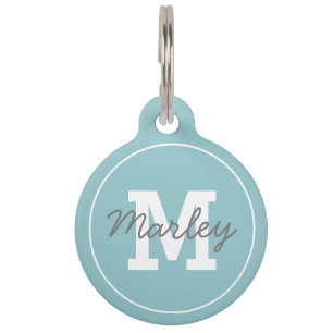 Médaillon Pour Animaux Plaque d'identification Personnalisée Monogramme B