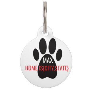 Médaillon Pour Animaux Plaque d'identification personnalisée pour animaux