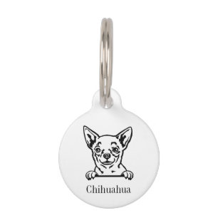 Médaillon Pour Animaux Plaque personnalisée au nom du chien Chihuahua