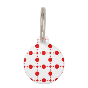 Médaillon Pour Animaux Pois rouges, Motif à points polka, points, pointil