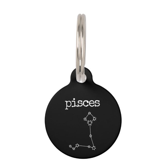 Médaillon Pour Animaux Poissons célestes de l'Horoscope (Devant)