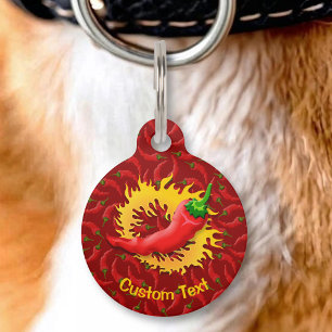 Médaillon Pour Animaux Poivre avec Flamme