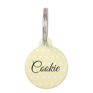 Médaillon Pour Animaux Poka jaune