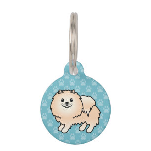 Médaillon Pour Animaux Pomeranian chien manteau crème et infos sur les an