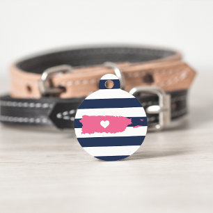 Médaillon Pour Animaux Porto Rico Heart
