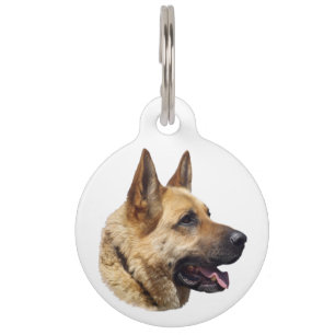 Médaillon Pour Animaux Portrait de chien berger allemand alsacien