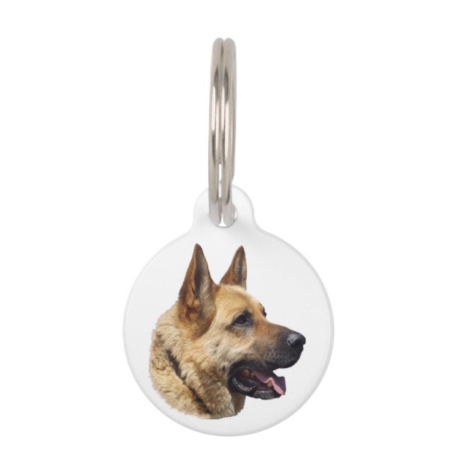 Médaillon Pour Animaux Portrait de chien berger allemand alsacien (Devant)