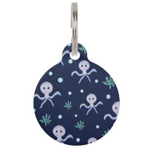 Médaillon Pour Animaux Poulpe sous la mer motif pour enfants