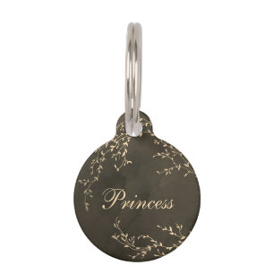 Médaillon Pour Animaux Princesse Chien Chat Animal Élégant Floral