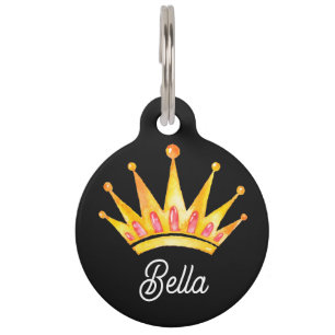 Médaillon Pour Animaux Princesse Reine Chat Chien