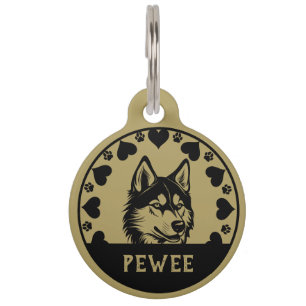 Médaillon Pour Animaux Propriétaire d'animal de compagnie de chien Husky