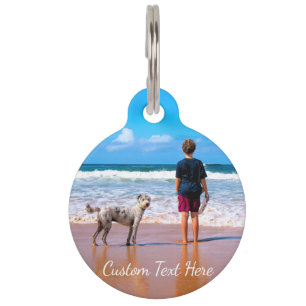 Médaillon Pour Animaux Puce d'identification de photo personnalisée pour