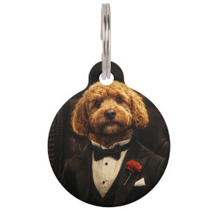 Médaillon Pour Animaux Puce d'identité de Cockapoo inspirée du Parrain