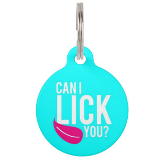 Médaillon Pour Animaux Puis-Je Lick You Pet ID Tag