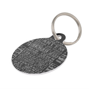 Médaillon Pour Animaux Quartiers NYC Gris