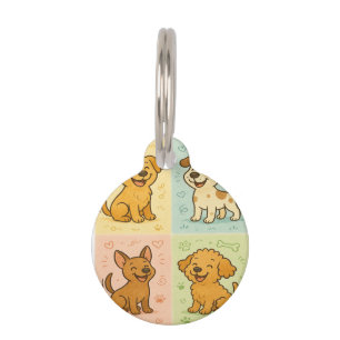 Médaillon Pour Animaux Queues joyeuses – Gribouillages de chien de dessin