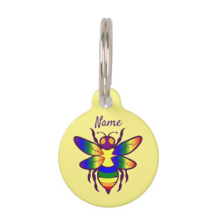Médaillon Pour Animaux Rainbow Bee Thunder_Cove