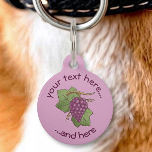 Médaillon Pour Animaux Raisins Rouges