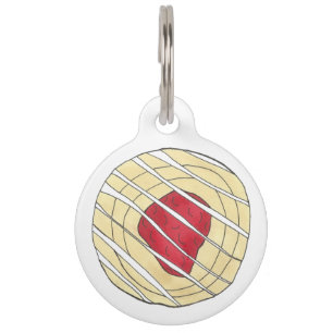 Médaillon Pour Animaux Red Cherry Danish Breakfast Pâtisserie Junk Food