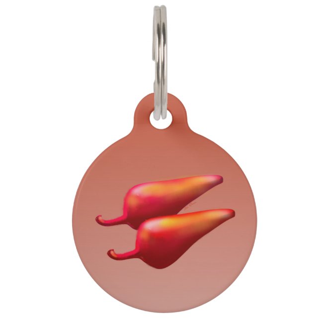 Médaillon Pour Animaux Red Chili Peppers grande balise d'identification d (Devant)