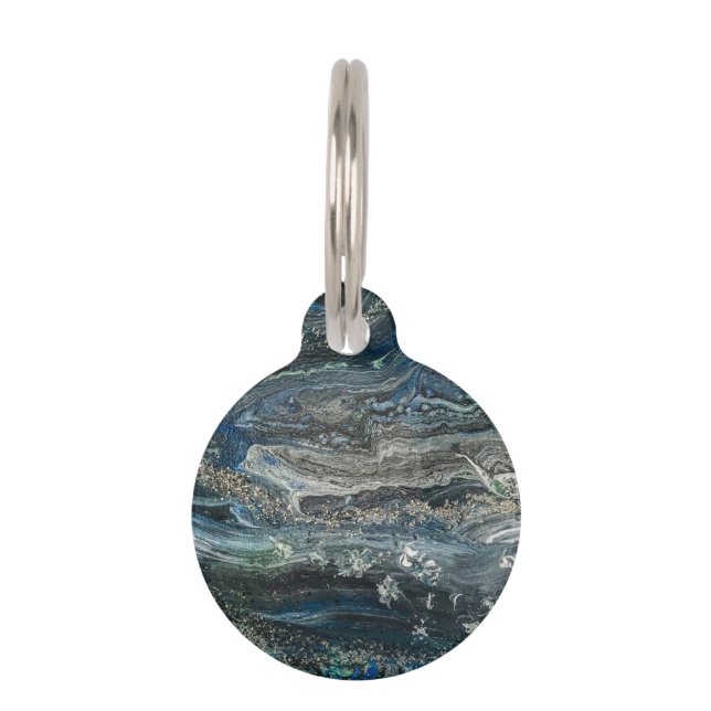 Médaillon Pour Animaux Rêves de la peinture abstraite Ocean'20 (Devant)