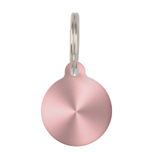 Médaillon Pour Animaux Revêtement de métal brossé rose moderne fond
