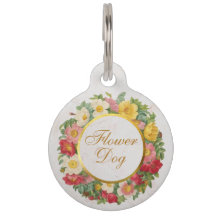 Rose de chien Flower Wreath Script Mariage d'or Fa
