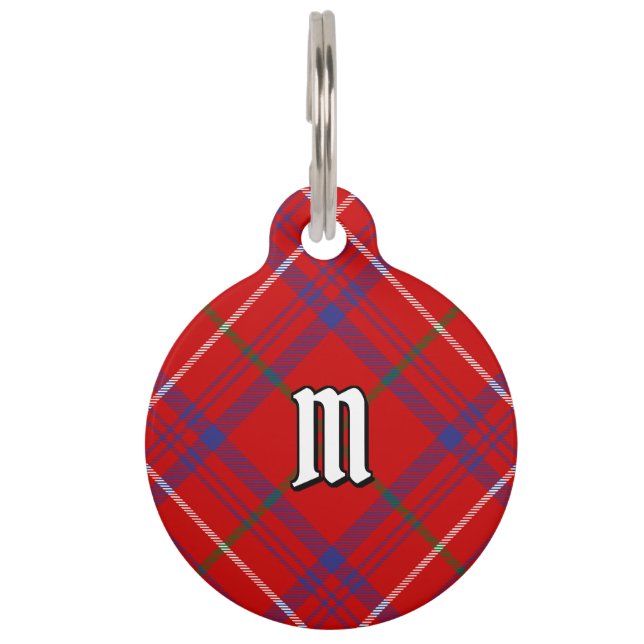 Médaillon Pour Animaux Rose de clan Tartan (Devant)