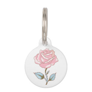 MÉDAILLON POUR ANIMAUX ROSE ROSE