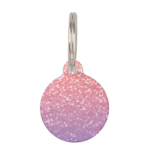 Médaillon Pour Animaux Rose rose violet lavande faux pétille parties scin