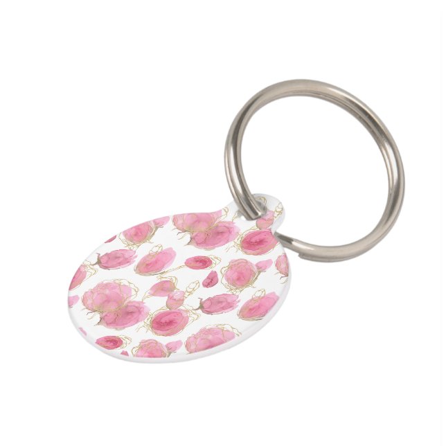 Médaillon Pour Animaux Roses roses (Côté )