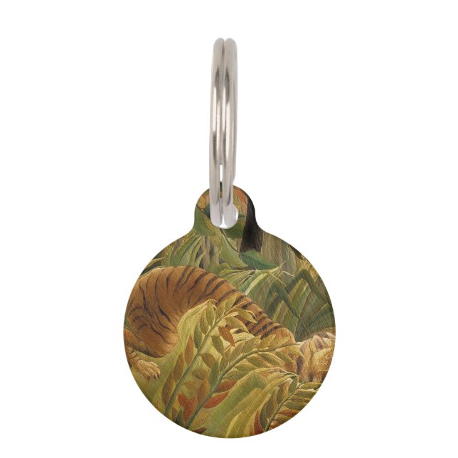 Médaillon Pour Animaux Rousseau Jungle Tropical Tiger Art (Devant)