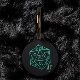 Médaillon Pour Animaux RPG Crit AF   Jeu PnP Tabletop Imaginaire turquois