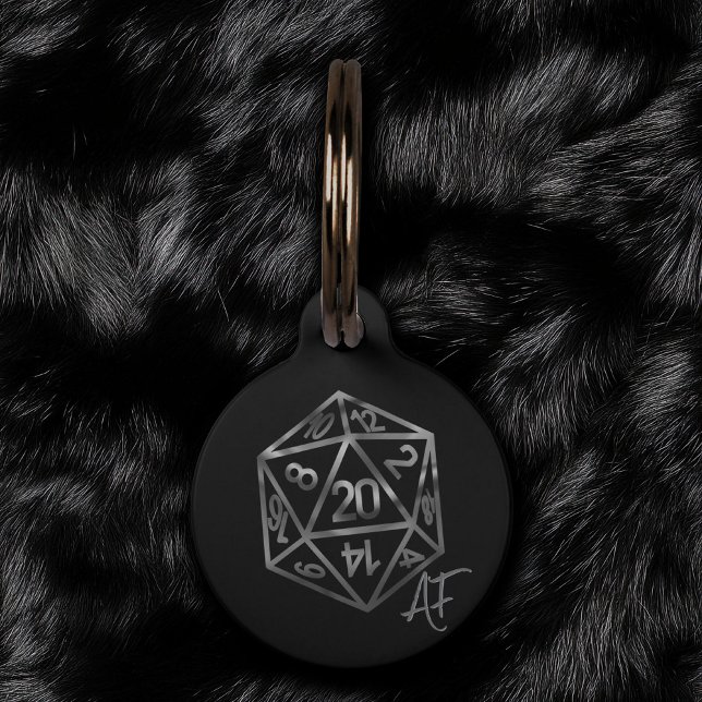 Médaillon Pour Animaux RPG Crit AF | Old School Tabletop Role Player Dice (Créateur téléchargé)