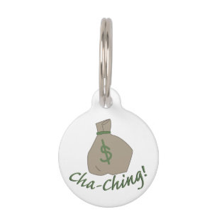 Médaillon Pour Animaux Sac de Cha-ching