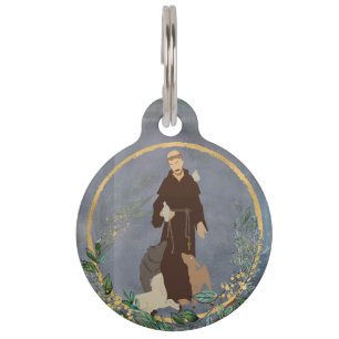 Médaillon Pour Animaux Saint François d'Assisi Gold Botanical Pet Protect