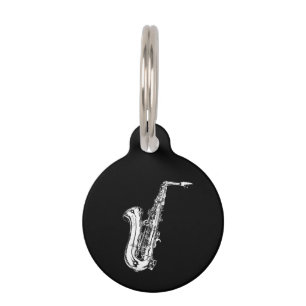 Médaillon Pour Animaux Saxophone
