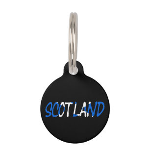 Médaillon Pour Animaux Scotland sur Scottish Flag Personnalisable ptcn