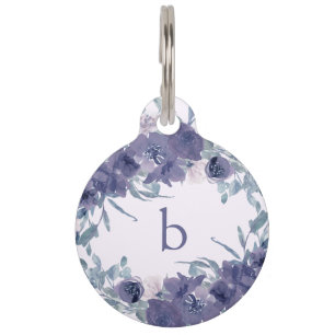 Médaillon Pour Animaux Serre florale Airy avec Monogramme et téléphone po