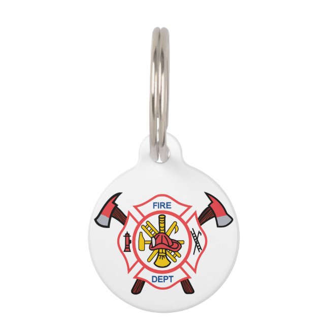 Médaillon Pour Animaux Service d'incendie de la Croix de Malte (Devant)