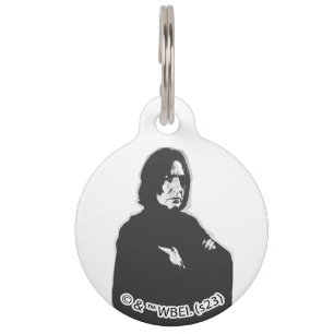Médaillon Pour Animaux Severus Snape les bras croisés N-B