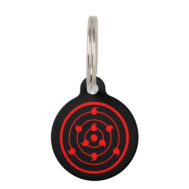 Médaillon Pour Animaux Sharingan Eyes Black Schlüsselanhänger (Devant)