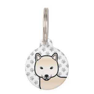 Médaillon Pour Animaux Shiba Inu Crème Mignon Chien de Dessin Animé & Inf