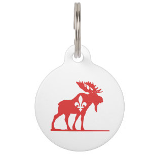 Médaillon Pour Animaux Silhouette de l'orignal - Choisir la couleur arri