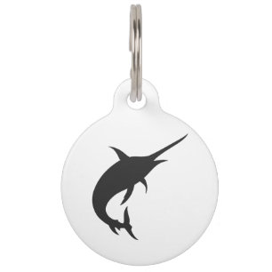 Médaillon Pour Animaux Silhouette de poisson marlin - Choisir la couleur